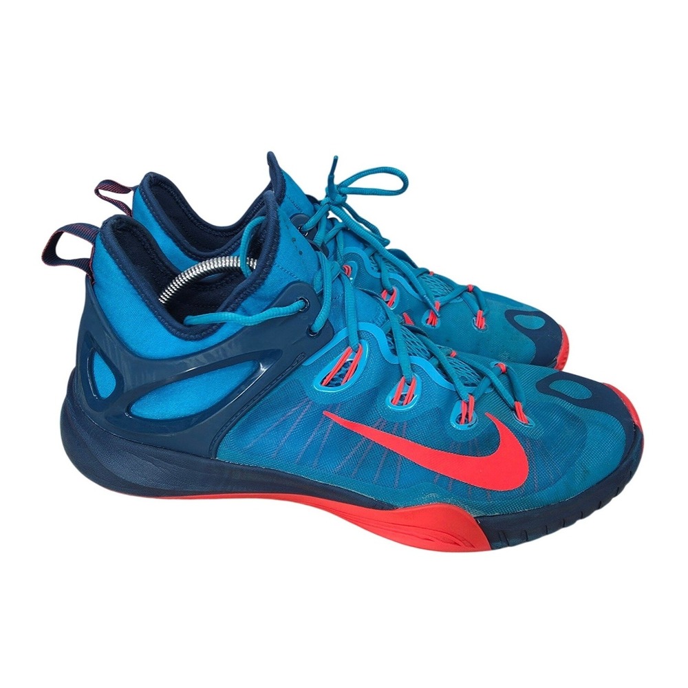Nike Zoom HyperRev 2015 Basketball Shoes Mens 13 Blue Lagoon Crimson Sneakers